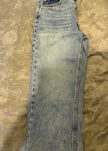 Düğmeli Loose Fit Midi Kadın Kot Pantolon - Görsel 6