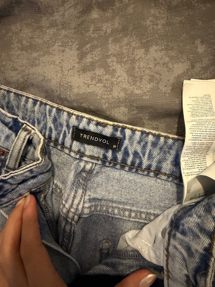 mavi Salaş Midi Kadın Kot Pantolon - Görsel 3