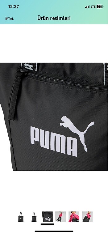  Beden siyah Renk Puma çanta
