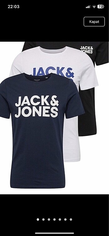 Jack&jones tişört seti 3 lü set fiyatı