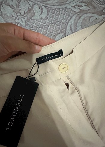 s Beden camel Renk Bej Midi Kadın Kumaş Pantolon