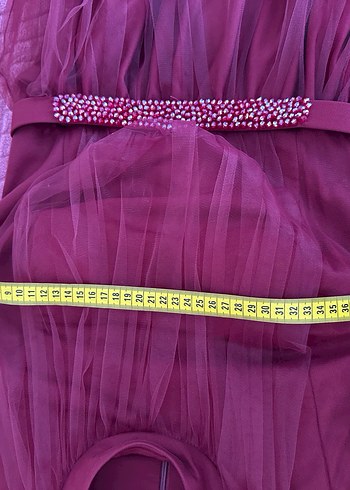 Bordo Uzun Drapeli Bohem Kadın Elbise - Görsel 7