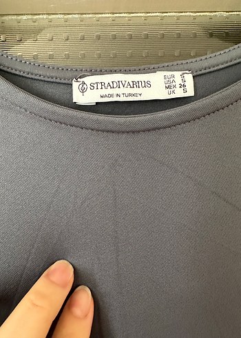 s Beden gri Renk Uzun Kollu Gri Drapeli Kadın Elbise
