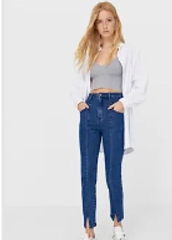 Slim mom Kadın Kot Pantolon