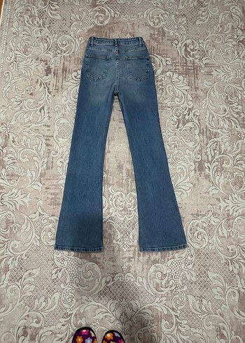 m Beden Mavi Normal Boy Düz Kesim Kadın Kot Pantolon