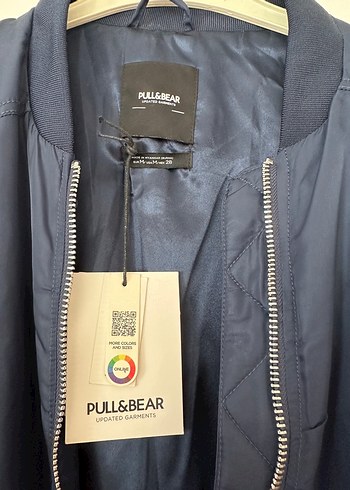 m Beden Kadın Lacivert Fermuarlı Street Wear Ceket