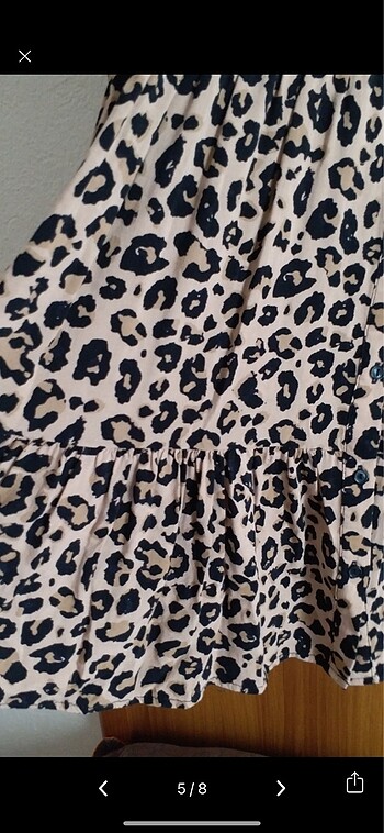 s Beden Leoparlı elbise