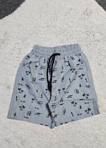 Erkek Çocuk Gri Desenli deniz Şort - Görsel 2