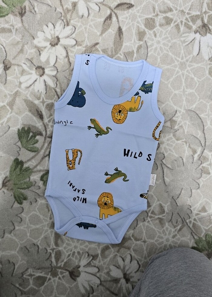 Erkek bebek desenli çıtçıtlı atlet - Görsel 2