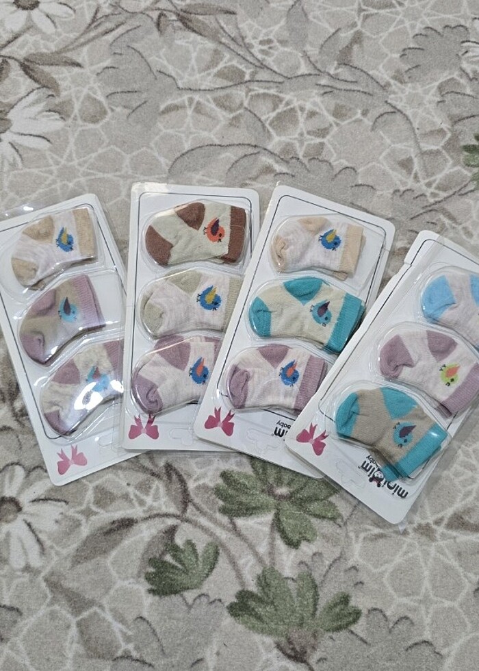 Bebek yenidogan 3lü çorap - Görsel 2