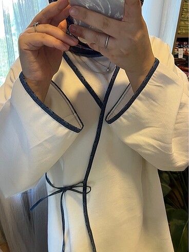 universal Beden beyaz Renk Lacivert biyeli beyaz kimono