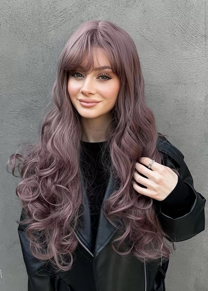 Pembe kahküllü  dolgun kaliteli peruk???????? - Görsel 2