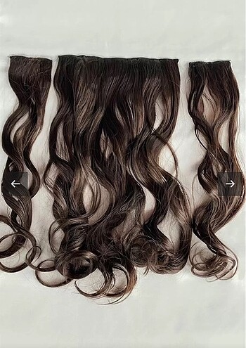 Kahverengi dolgun 3 çıtçıt kaliteli saç - Görsel 2