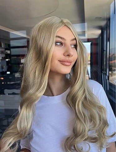 KALİTELİ DOLGUN SARI PERUK - Görsel 3