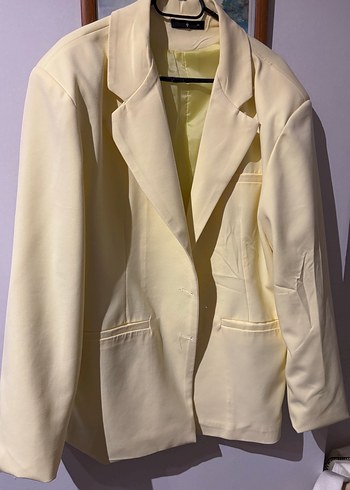Sarı Kadın Blazer Ceket