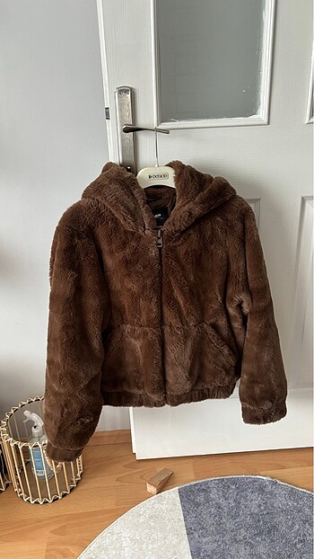 Pull and bear suni kürk ceket