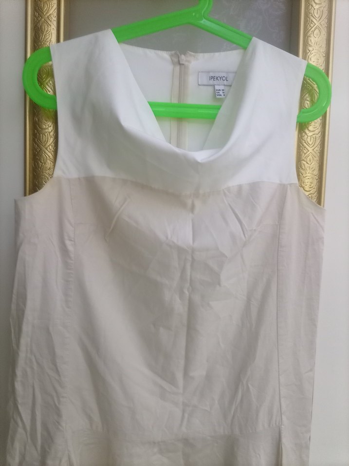 İPEKYOL Kolsuz Toprak Kloş Elbise - Görsel 5