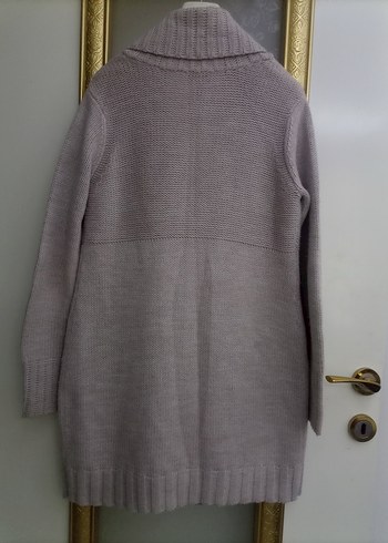 H&M Bej Düğmeli Triko Unisex Hırka - Görsel 9