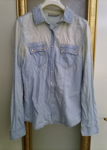 Xside Batik Desenli Denim Gömlek - Görsel 5