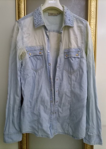 Xside Batik Desenli Denim Gömlek - Görsel 12
