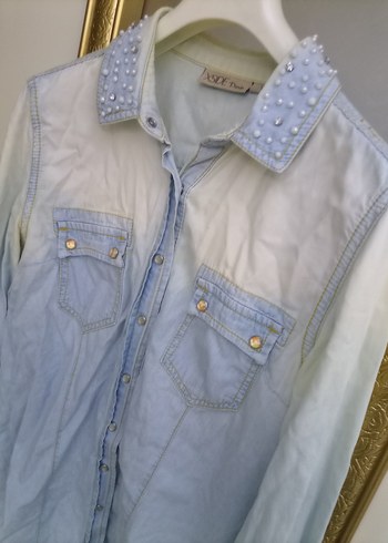 Xside Batik Desenli Denim Gömlek - Görsel 4