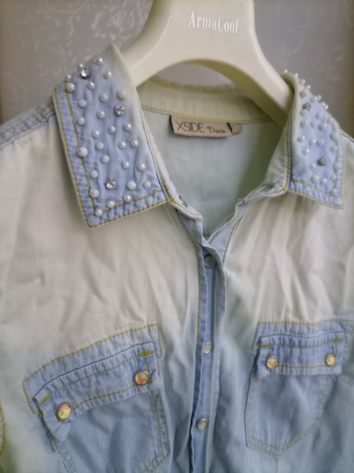 Xside Batik Desenli Denim Gömlek - Görsel 2