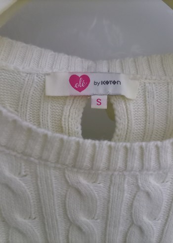 Koton Beyaz Örgü Triko Kazak - Görsel 9