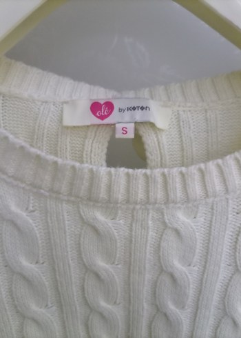 Koton Beyaz Örgü Triko Kazak - Görsel 3