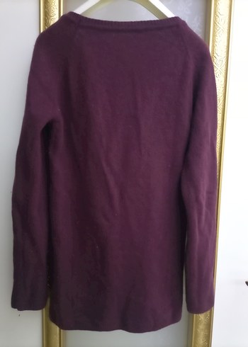 Mavi Geyik Desenli Bordo Kazak - Görsel 5