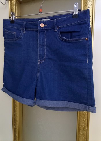 l Beden mavi Renk Kadın Lacivert Mini Denim Şort