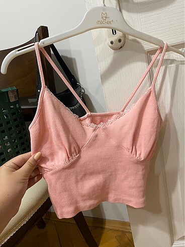Ambar Pembe Dantelli Crop