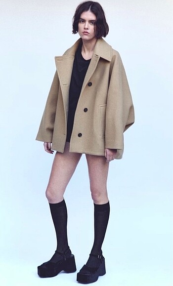 xs Beden Zara oversize kaban
