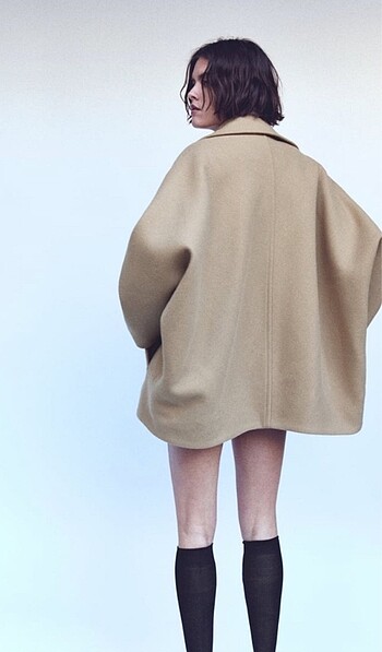 xs Beden camel Renk Zara oversize kaban