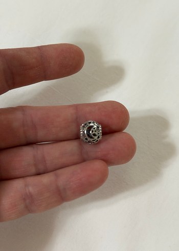 Bej Desenli Boncuklu Pandora Charm - Görsel 3