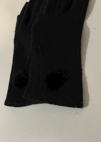 Kadın Siyah yün Eldiven  M - Görsel 3