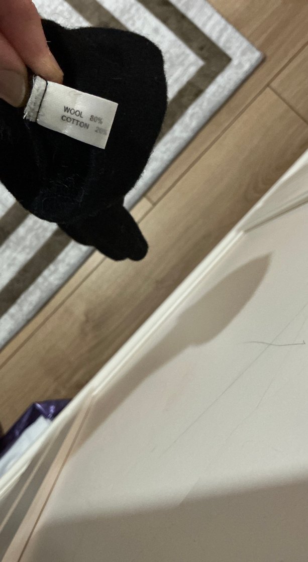 Kadın Siyah yün Eldiven  M - Görsel 4
