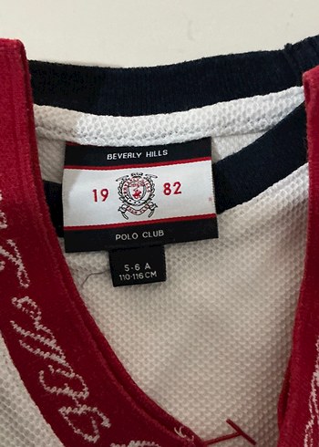 POLO Clup Kolsuz Beyaz Baskılı elbise - Görsel 3