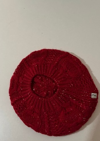 Kırmızı Örgü Bohem Kız çucuk Bere - Görsel 2