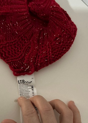 Kırmızı Örgü Bohem Kız çucuk Bere - Görsel 3