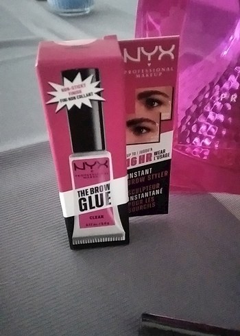 NYX Profesyonel Kaş  Seti Pembe kozmetik Çanta hediye - Görsel 2