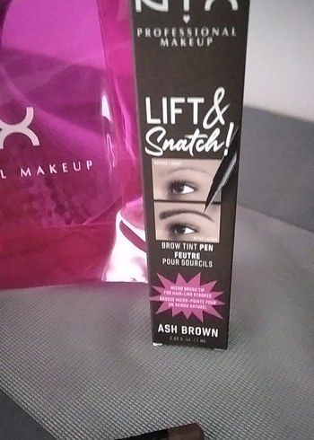 NYX Profesyonel Kaş  Seti Pembe kozmetik Çanta hediye - Görsel 3