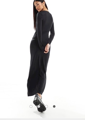 Pull & Bear Siyah Uzun Elbise - Görsel 2