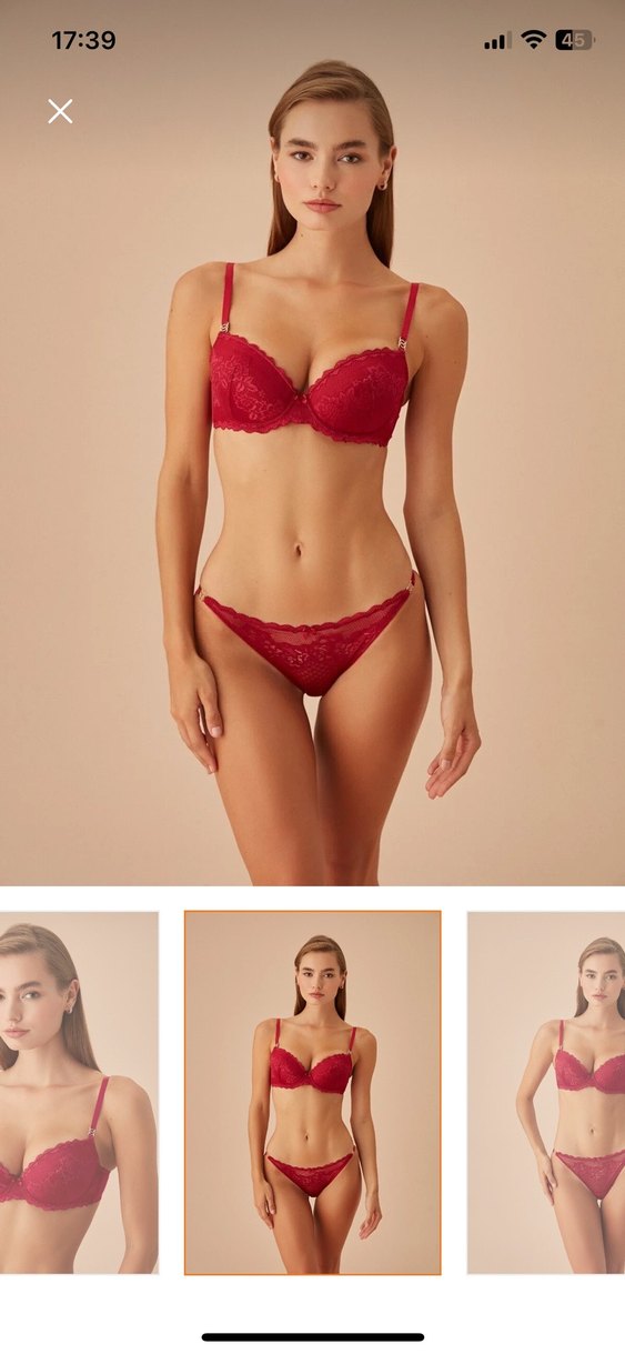 Suwen Bordo Dantelli Sütyen 75 C - Görsel 3