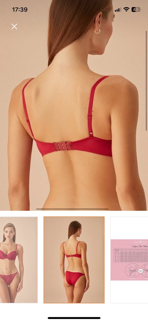 Suwen Bordo Dantelli Sütyen 75 C - Görsel 2