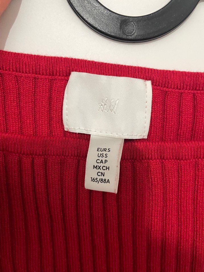 Mango Kırmızı Uzun Triko Elbise - Görsel 3