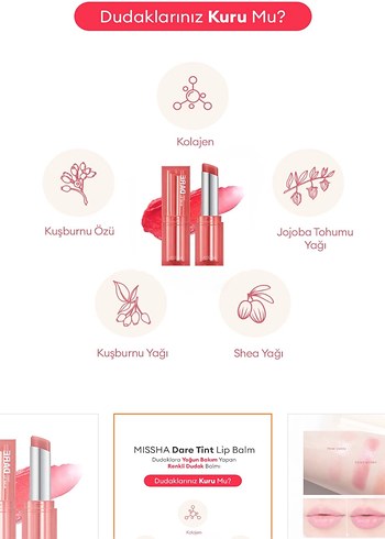 MISSHA Dewy Berry Pembe Dudak Balmı - Görsel 5