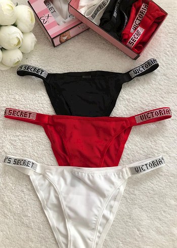 l Beden Taşlı string Set 3'lü