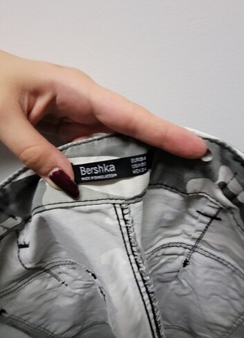 34 Beden gri Renk Bershka kargo pantolon 