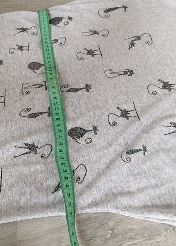 l Beden Gri Baskılı Triko Tişört