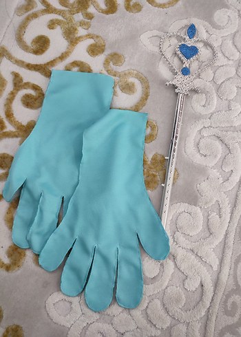 Mavi Payetli Elsa kostümü - Görsel 2